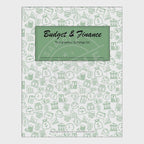 video for Collection of financial planning sheets with a cover sheet on a white background