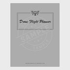 video for Set of drone flight planner pages with a gray cover on a white background