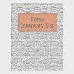 Home inventory list cover with house pattern