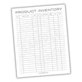 Custom Product Inventory Printable PDF Template