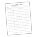 Literature Quote Log Printable PDF Template