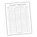 Raffle Ticket Tracker Printable PDF Template