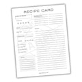 Recipe Card Binder Insert Printable PDF Template