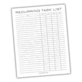 Recurring Task Checklist Printable PDF Template
