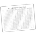 Restaurant Food Allergy Matrix Printable PDF Template