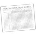 Restaurant Prep Sheet Printable PDF Template