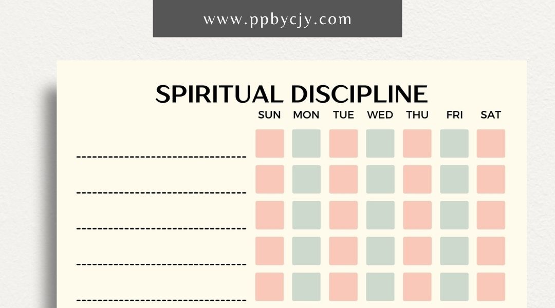 Spiritual Ritual Weekly Tracker Printable Template – Digital download for tracking spiritual practices, rituals, and mindfulness activities.