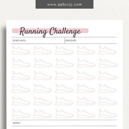 Running Challenge Printable PDF Template