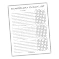 School Day Routine Printable PDF Template