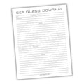 Sea Glass Journal with lined pages on a white background