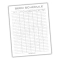 Garden Seed Schedule Printable PDF Template