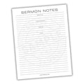 Sermon Notes Bible Study Printable PDF Template