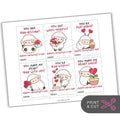 Sheep-Themed Valentines Printable Sheet
