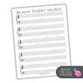 Sheet Music Printable PDF Template Bundle