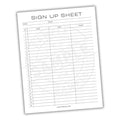 Volunteer Sign Up Sheet Printable PDF Template