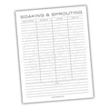 Soaking & Sprouting Log Printable PDF Template