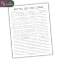 Desafío de 60 Días Plantilla PDF Imprimible