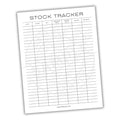 Stock Tracker Printable PDF Template