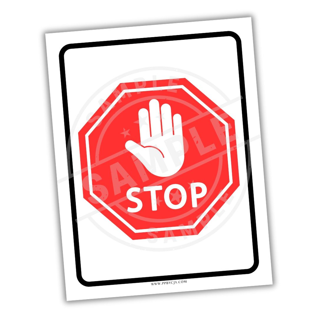 Stop sign with a white hand symbol on a red background, featuring the brand 'PEPSI'.