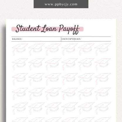 Student Loan Payoff Printable PDF Template