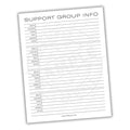 Support Group Info List Printable PDF Template
