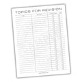 Teacher Topics For Revision Printable PDF Template