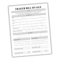 Trailer bill of sale form on a white background