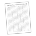 Vaccination Record Printable PDF Template