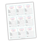 Valentine's Day card template with 'Happy Valentine's Day' text on a white background