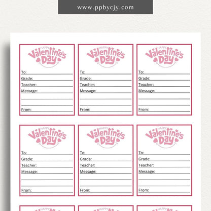 Valentine’s Day Candy Gram printable page with space for personalized messages and candy attachments for a sweet gift.

