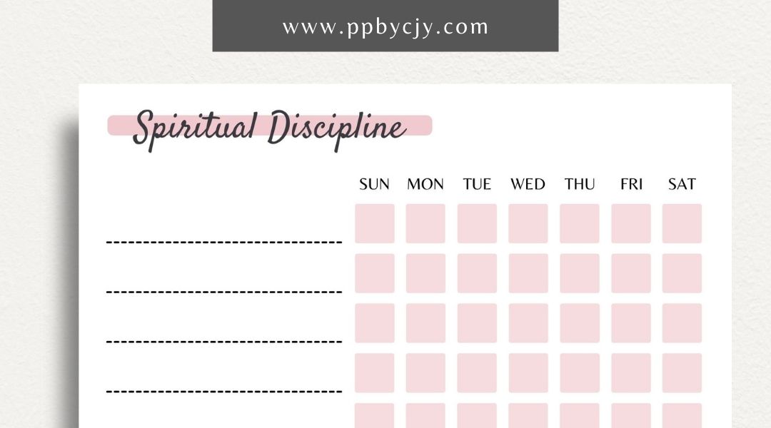 Spiritual Ritual Tracker Printable PDF Template