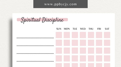 Spiritual Ritual Tracker Printable PDF Template