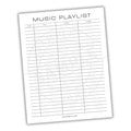 Music Playlist Collection Tracker Printable PDF Template