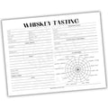 Whiskey tasting sheet with evaluation criteria on a white background