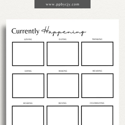 Currently Happening Printable Template – Digital Download for Tracking and Organizing Ongoing Events and Activities