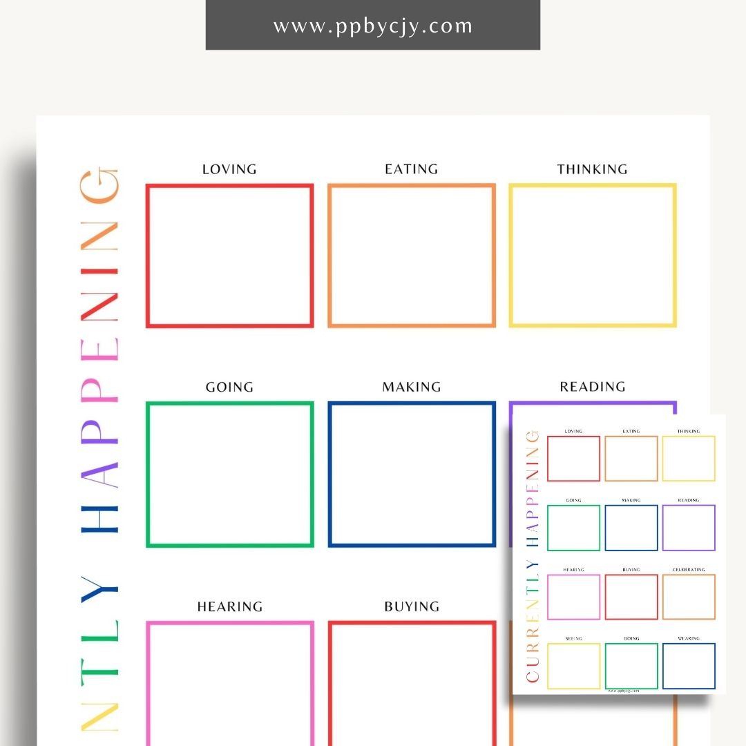 Currently Happening Printable Template – Digital Download for Tracking and Organizing Ongoing Events and Activities