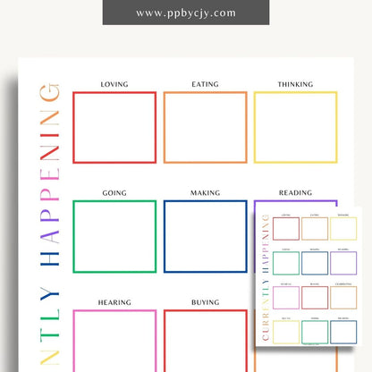 Currently Happening Printable Template – Digital Download for Tracking and Organizing Ongoing Events and Activities