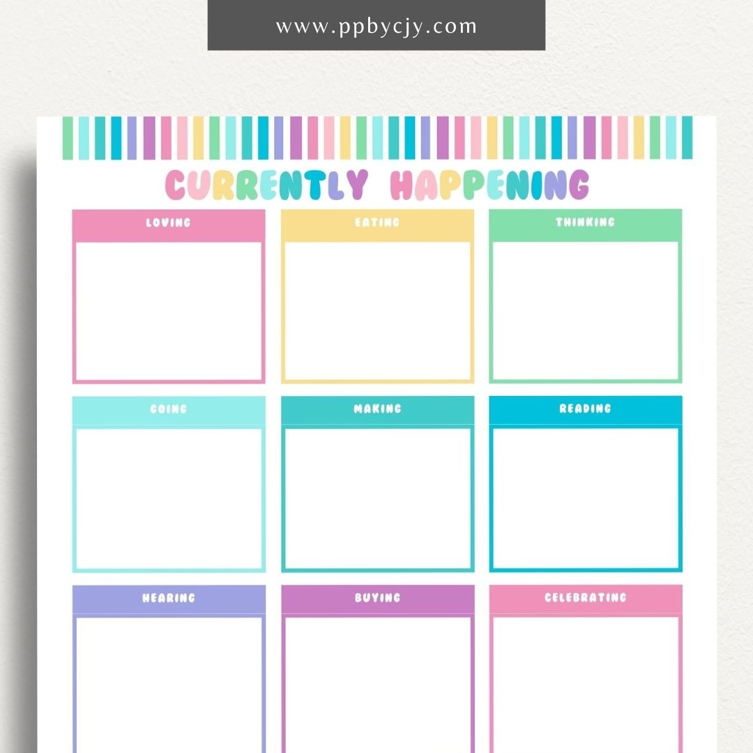 Currently Happening Printable Template – Digital Download for Tracking and Organizing Ongoing Events and Activities