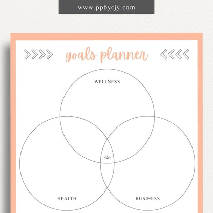  printable template page with columns and rows related to goal setting