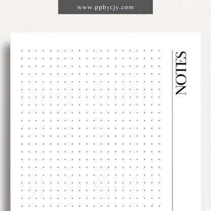 printable template page with dots in a grid pattern
